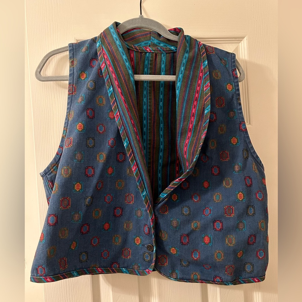 Vintage retro reversible vest